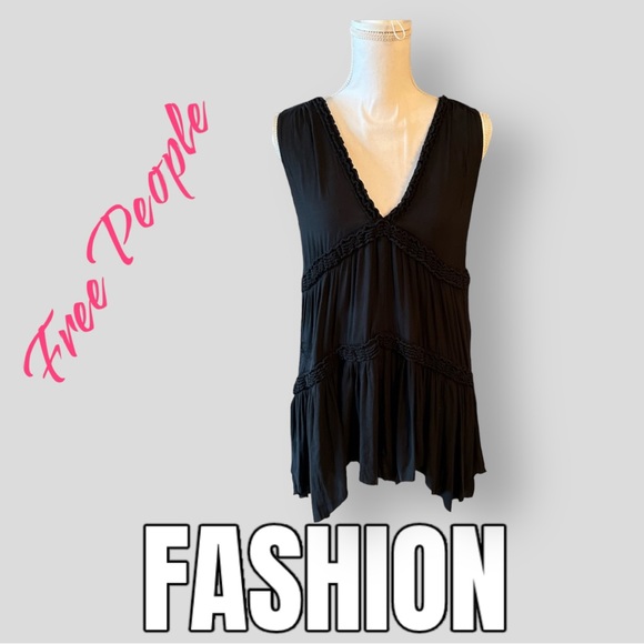 Free People Tops - SOLD. Free People Flowy Boho Tank Top Tunic Dress Slip